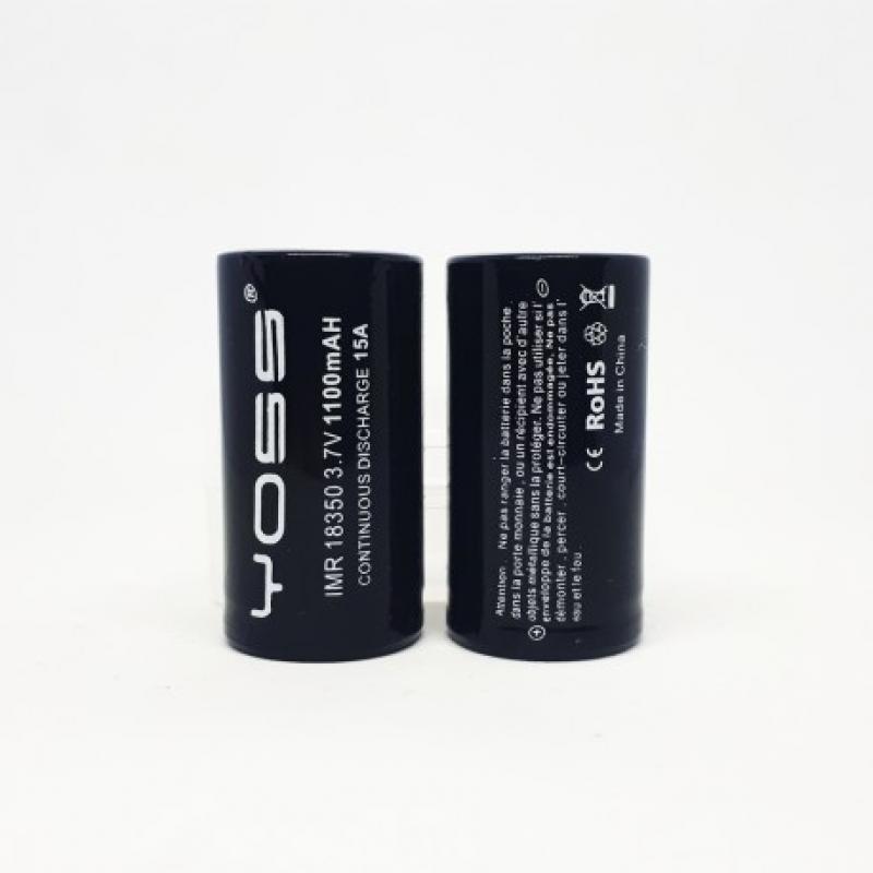 Accu 18350 15A - 1100 mah - Yoss