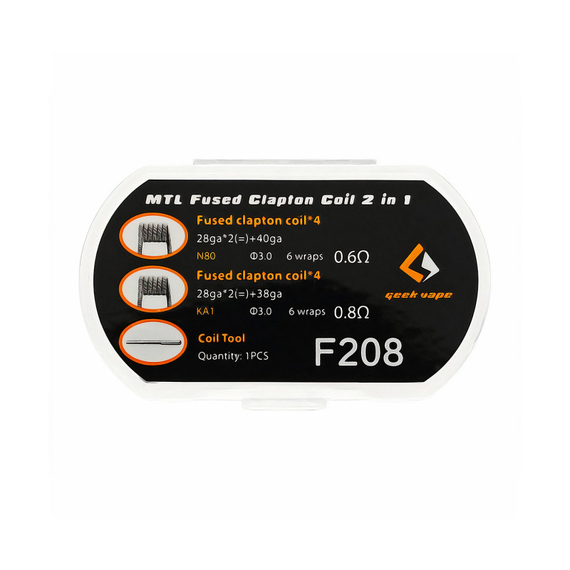 Résistance Fused Clapton MTL F208 Geek Vape Résistance Fused Clapton MTL F208 Geek Vape